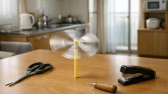 ６Ｐチーズのフタが飛ぶおもちゃに変身、１０分で作れる「６Ｐコプター」工作